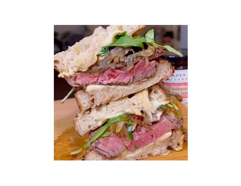 Filet Mignon Sandwich with Terrapin Ridge Farms Hot Habanero Bacon Jam and Sriracha Horseradish Aioli Filet Mignon Sandwich with Terrapin Ridge Farms Hot Habanero Bacon Jam and Sriracha Horseradish Aioli